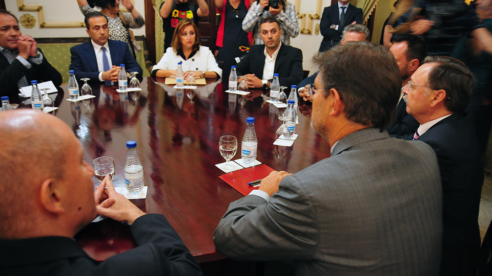 Reunión entre los empresarios de la ciudad y el ministro de Justicia, Rafael Catalá