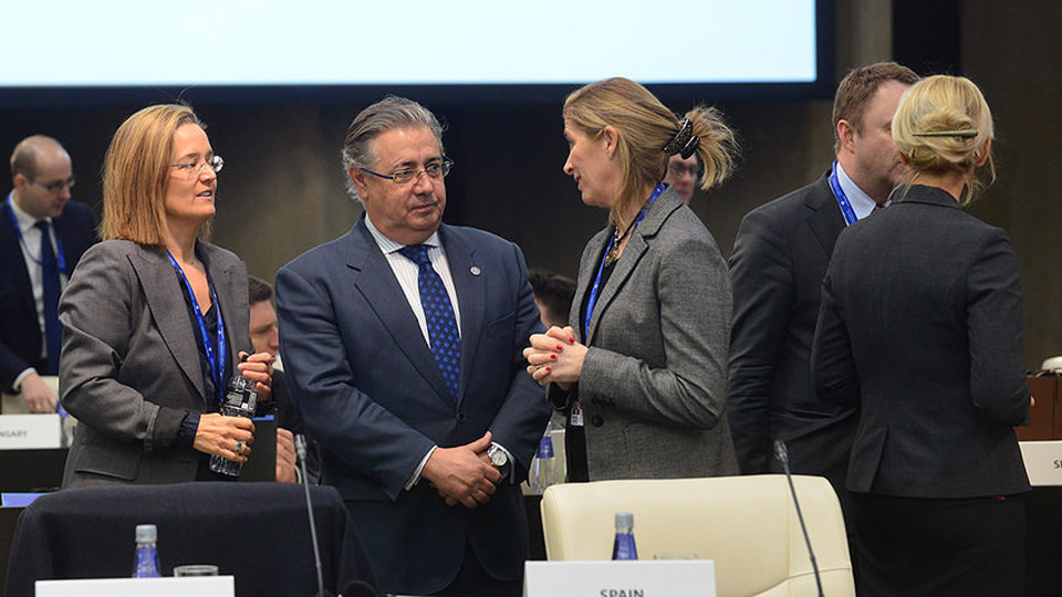 El ministro de Interior, Juan Ignacio Zoido, en la reunión de responsables de Interior de la UE