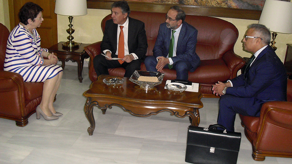 Francisco Arteaga, Director de la empresa ENDESA en Andalucía se ha reunido con Salvadora Mateos, delegada del Gobierno en Ceuta