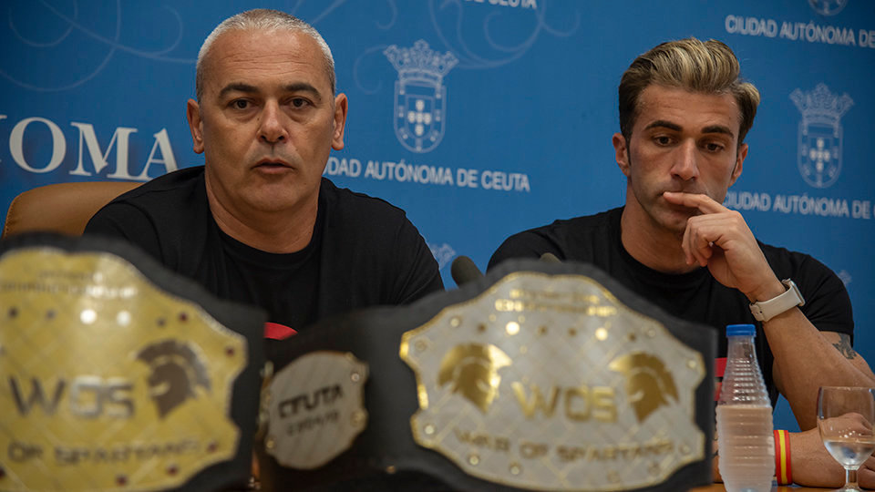 El presidente y el secretario de la Federación de Kickboxing, Mariano Catarecha y Francisco Barrientos