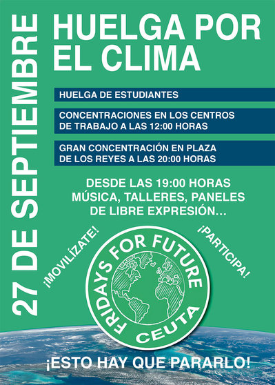 cartel huelga clima