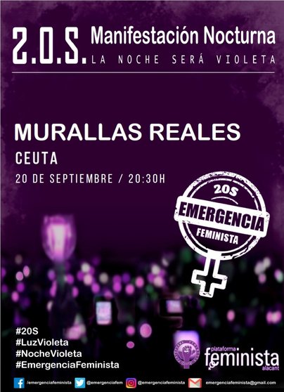Cartel 20S Ceuta feminista