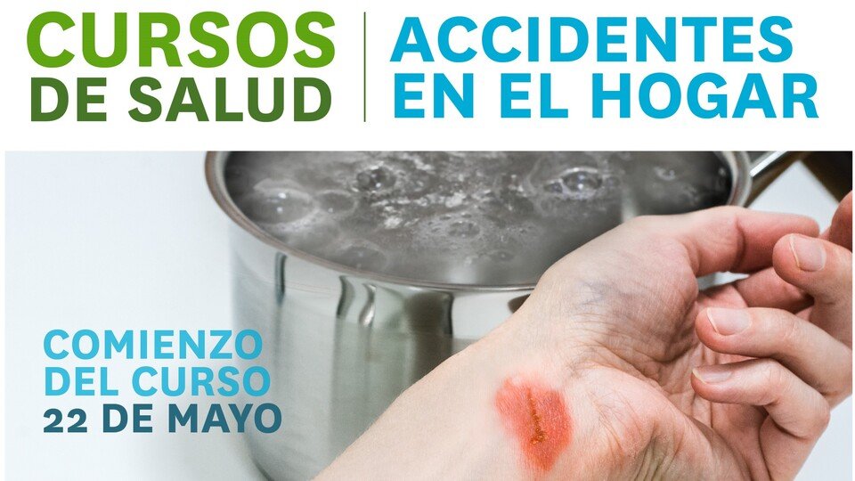 Parte del cartel promocional del curso de prevención de accidentes domésticos del Colegio de Enfermería