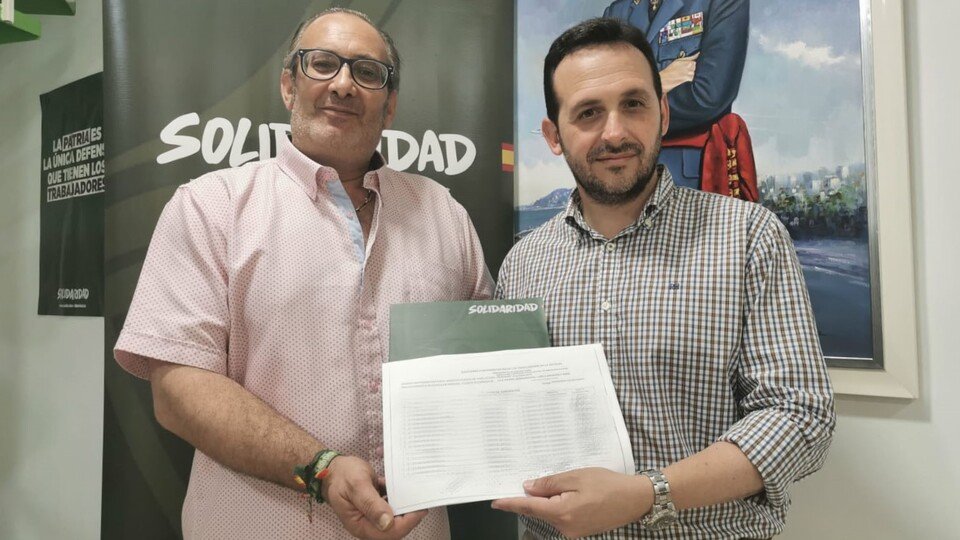Juan Montoya y Juan Sergio Redondo, tras oficializar la candidatura de Solidaridad a las elecciones de TRACE