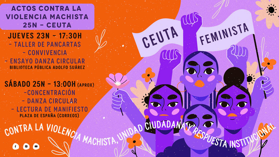 Cartel de los actos por el 25N de la Plataforma Feminista.