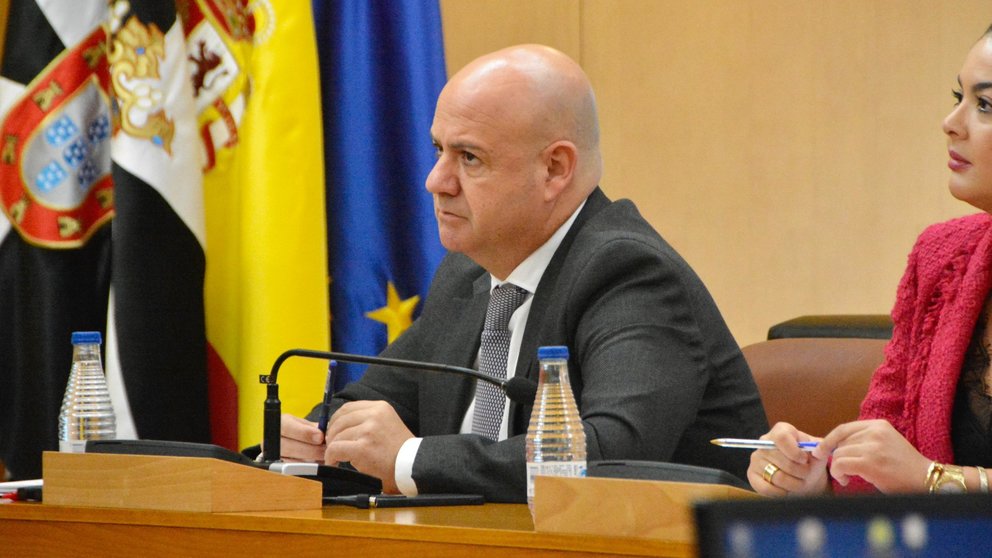 Juan Gutiérrez, durante el Pleno Asamblea aprobación presupuestos 2024 (A. Castillo)