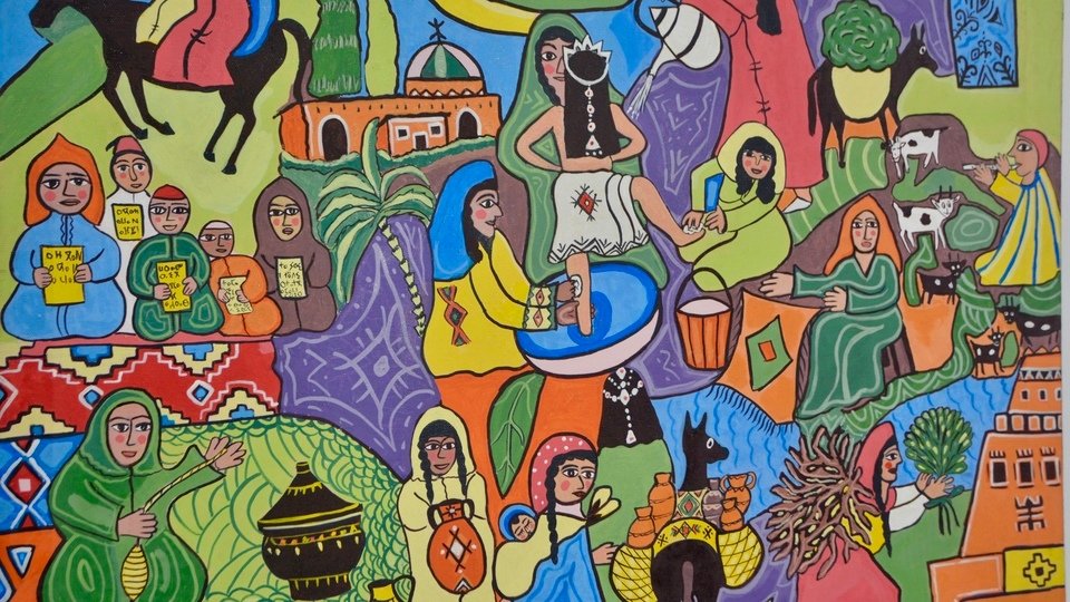 El arte de vivir amazigh bereberes exposición pintura cuadros Convivencia Ferrocarril cultura