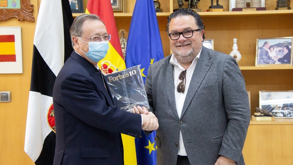 Juan Vivas e Ignacio Quintana, durante una reunión en el despacho del presidente