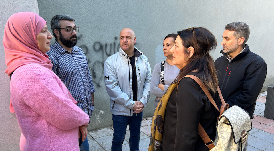 Miembros del PSOE en la barriada de O'Donnell