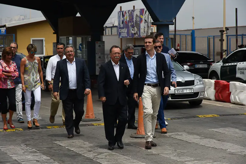 Pablo Casado en Ceuta, de la valla a la Patrona-1
