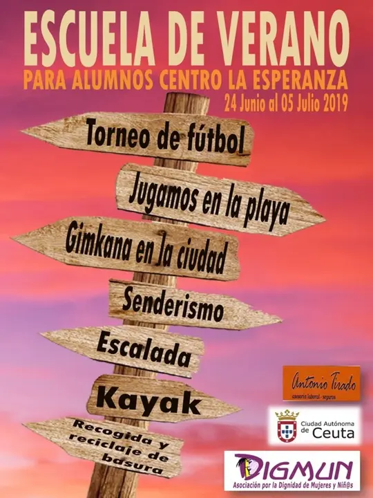 cartel escuela verano digmun