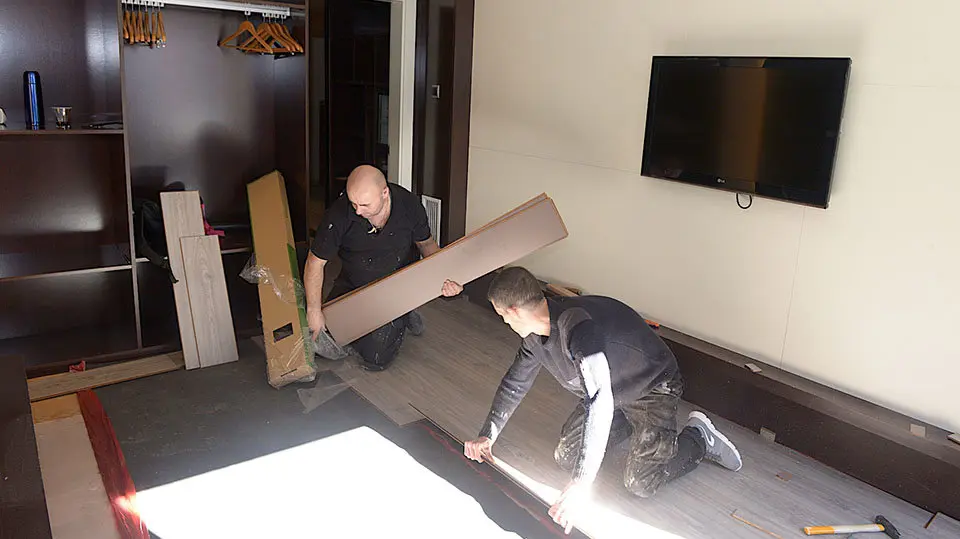 Trabajos de reforma del hotel