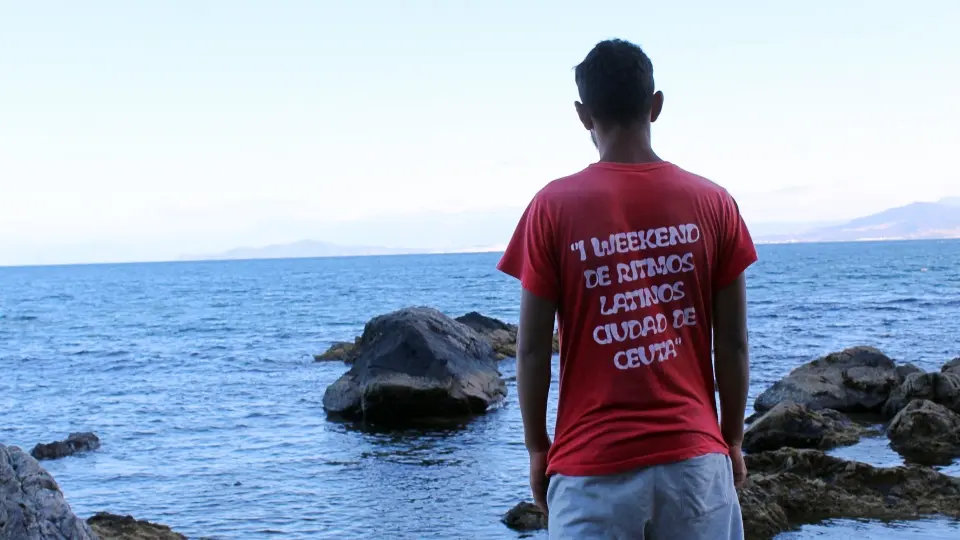 inmigrante playa