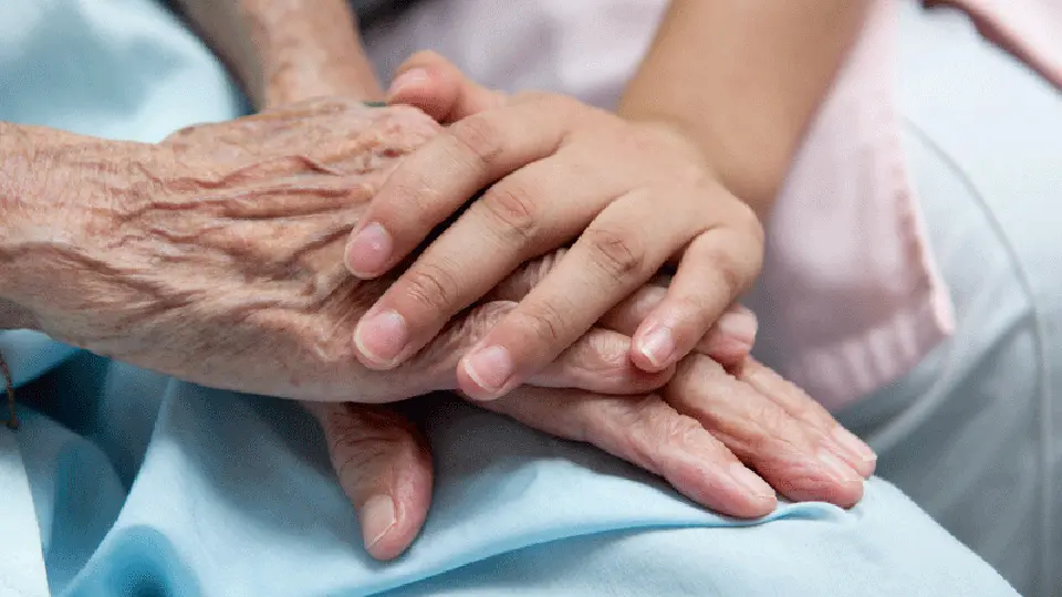 Manos cuiados paliativos mayores anciano enfermo