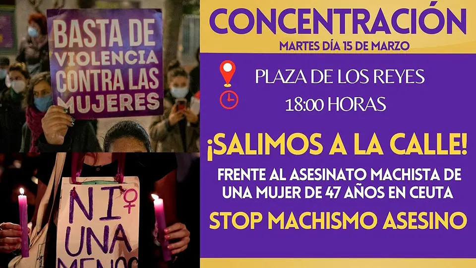 Cartel concentraci&oacute;n de condena del crimen machista