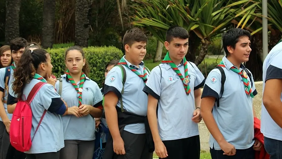 Un grupo de scouts, durante una excursi&oacute;n a San Amaro / Archivo