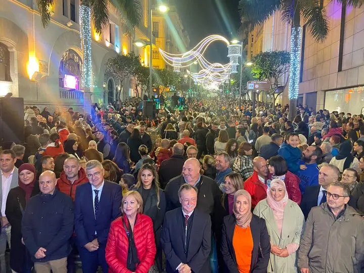 Un momento del encendido navide&ntilde;o de 2023. /A.I.