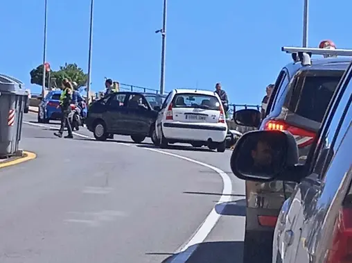 Imagen del accidente en el Recinto facilitada por un testigo presencial.