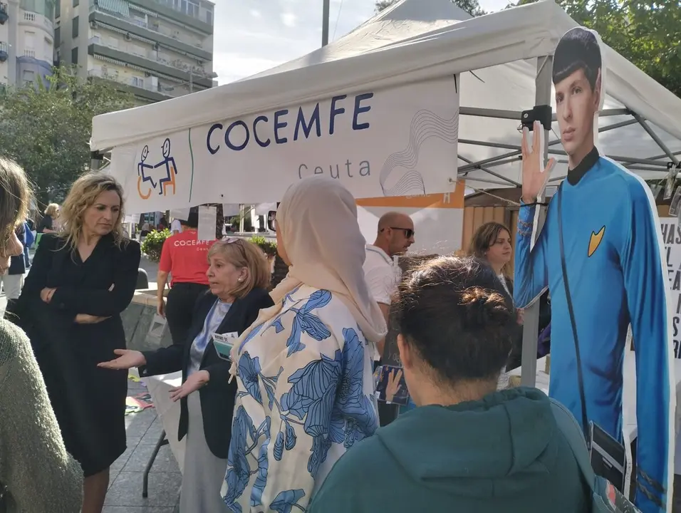  Expositor instalado por Cocemfe en la Plaza de los Reyes (UTE) 