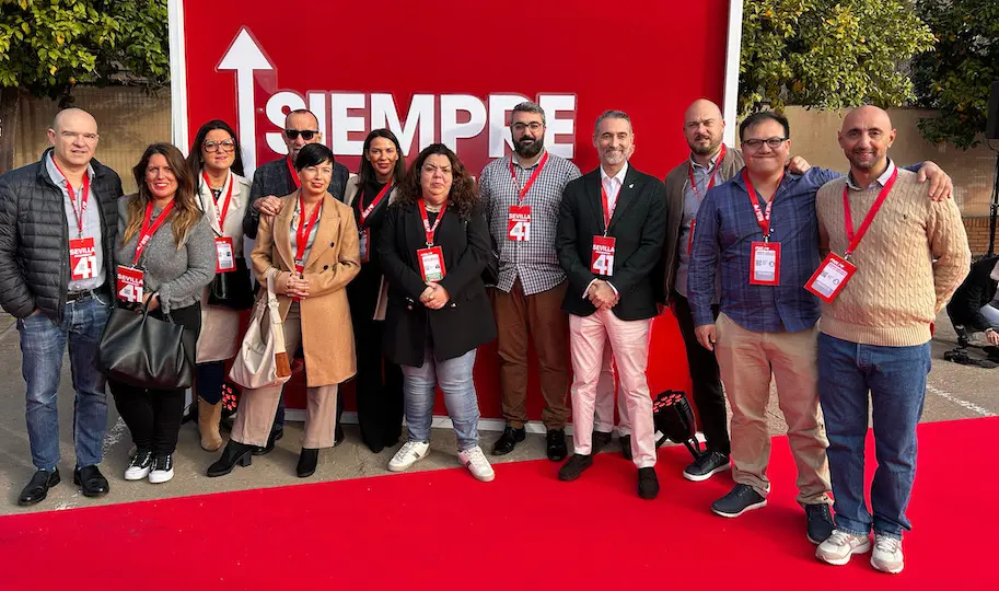 Representantes ceut&iacute;es en el Congreso del PSOE.