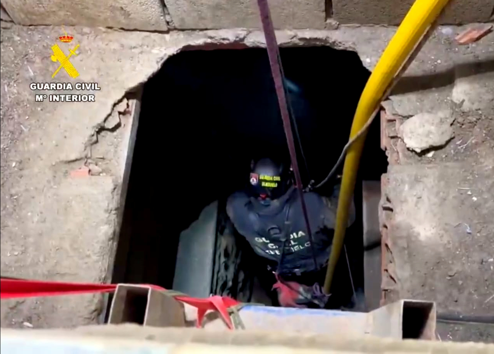  Narco t&uacute;nel en el Tarajal. Foto: Guardia Civil 