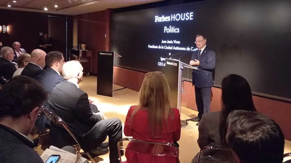 El presidente de la Ciudad, Juan Vivas, en el evento Forbes House en Madrid3