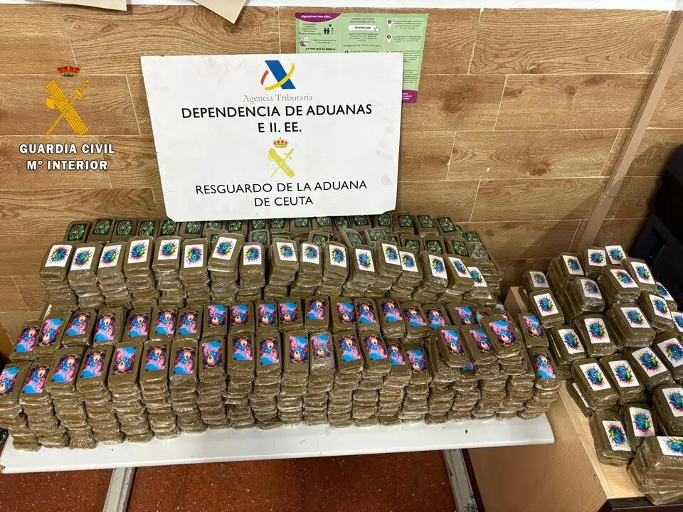 M&aacute;s de mil pastillas de hach&iacute;s incautadas en el Tarajal / G.C.