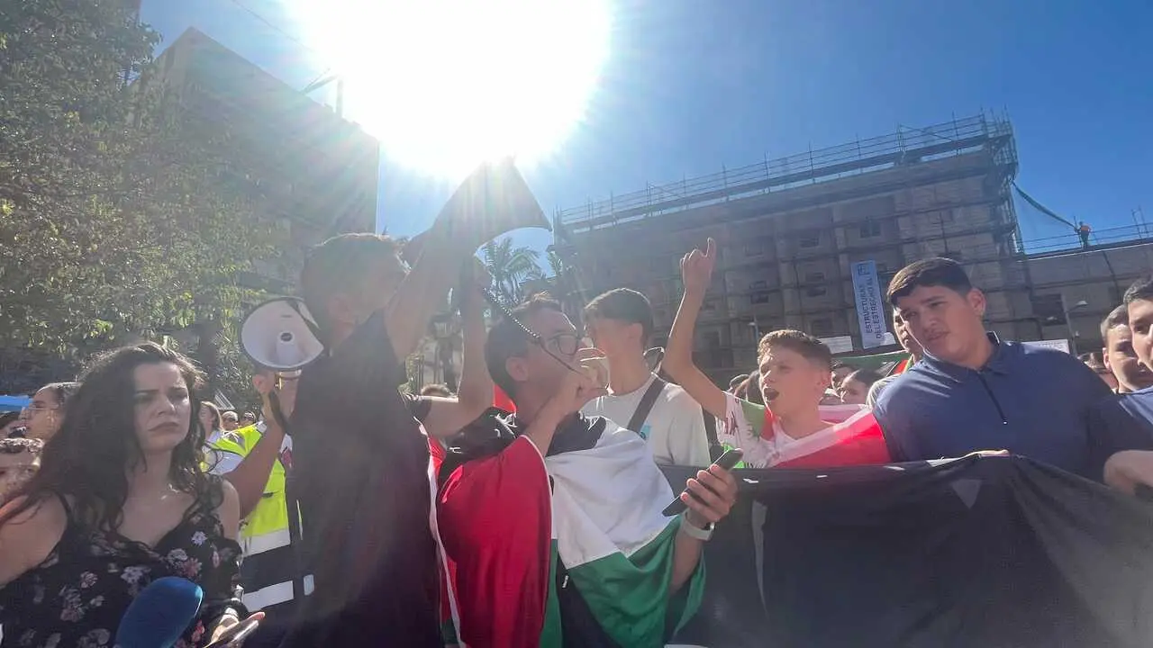 Manifestación estudiantil por Palestina.2