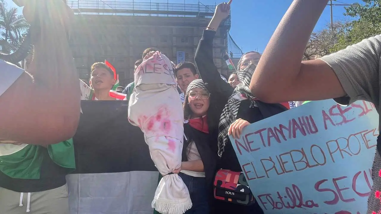 Manifestación estudiantil por Palestina.3