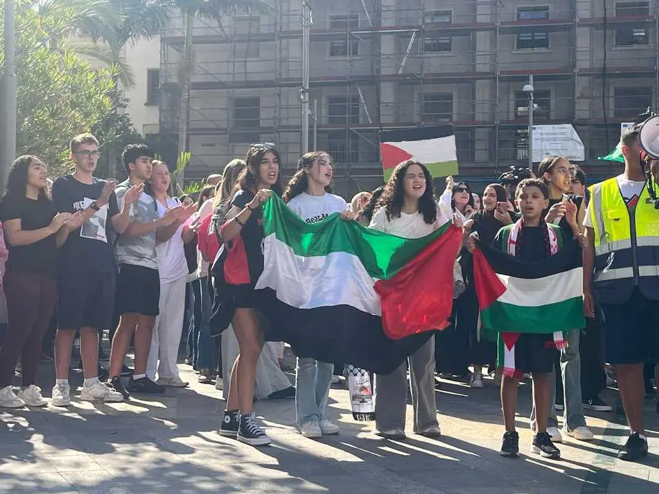 Manifestación estudiantil por Palestina.9