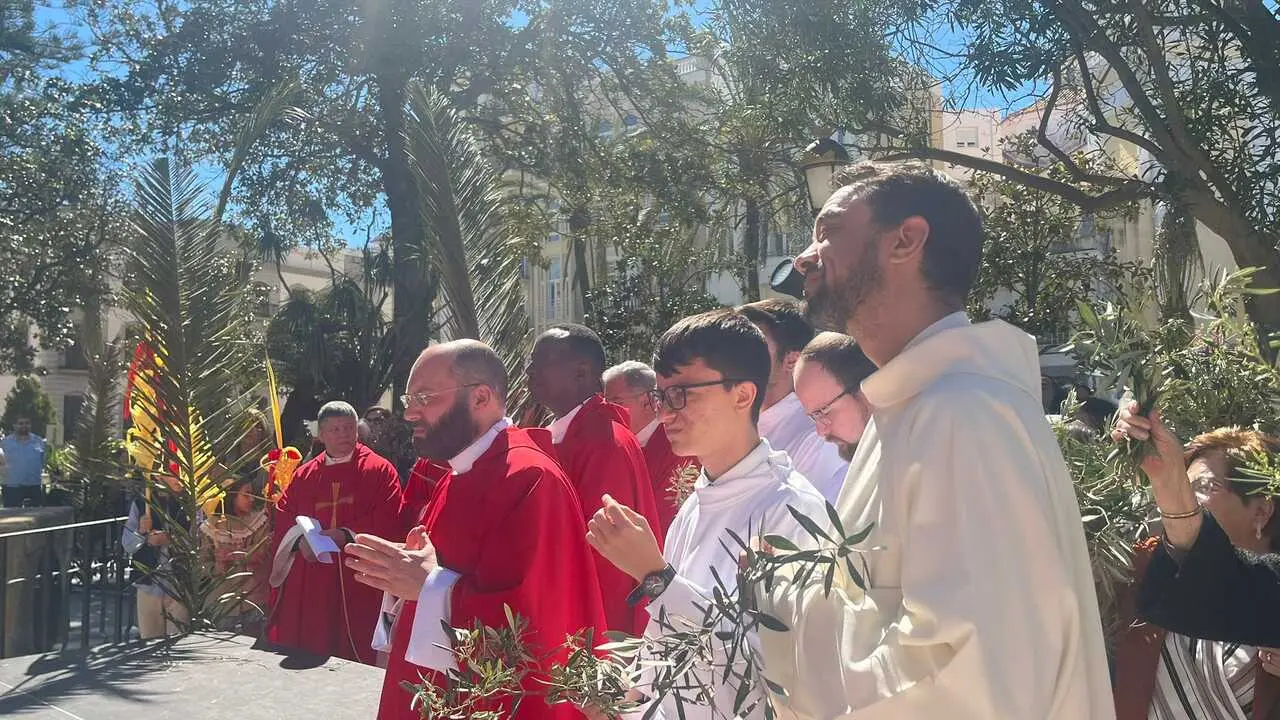 Bendición de las palmas en el Domingo de Ramos.1