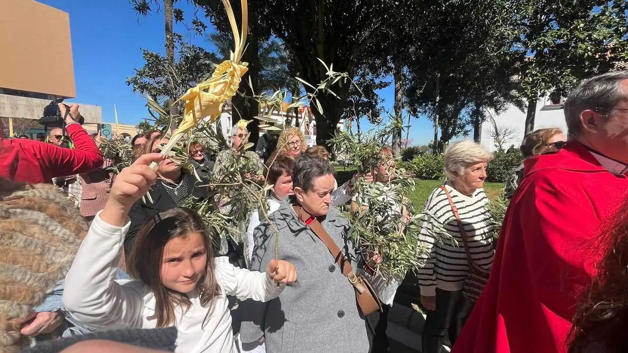 Bendición de las palmas en el Domingo de Ramos.2