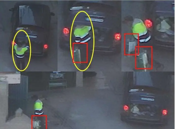 Persona introduciendo droga en un coche en Arcos Quebrados.