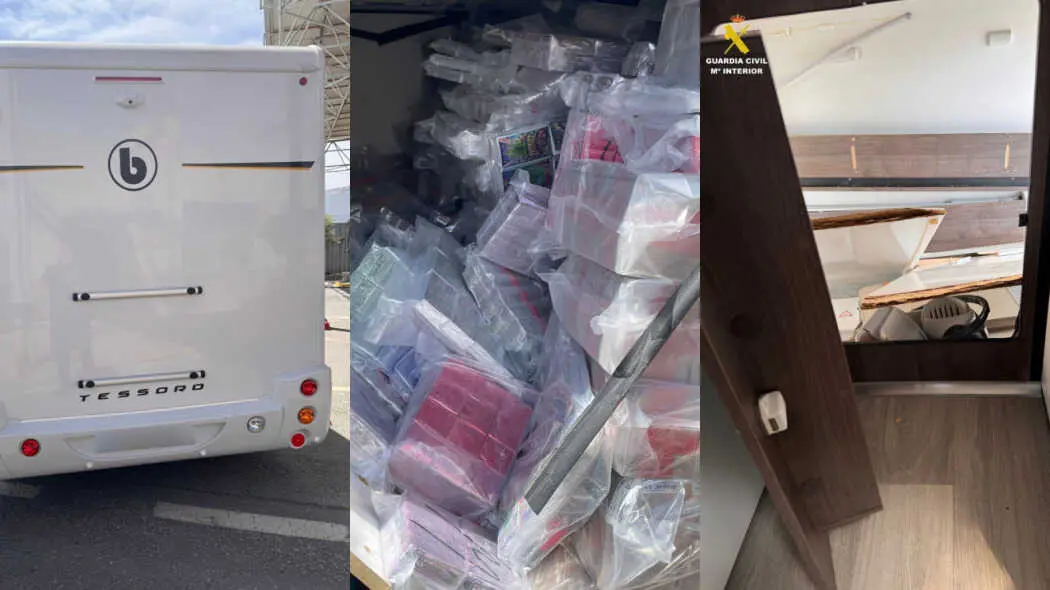 Autocaravana intervenida con droga por la Guardia Civil / GC