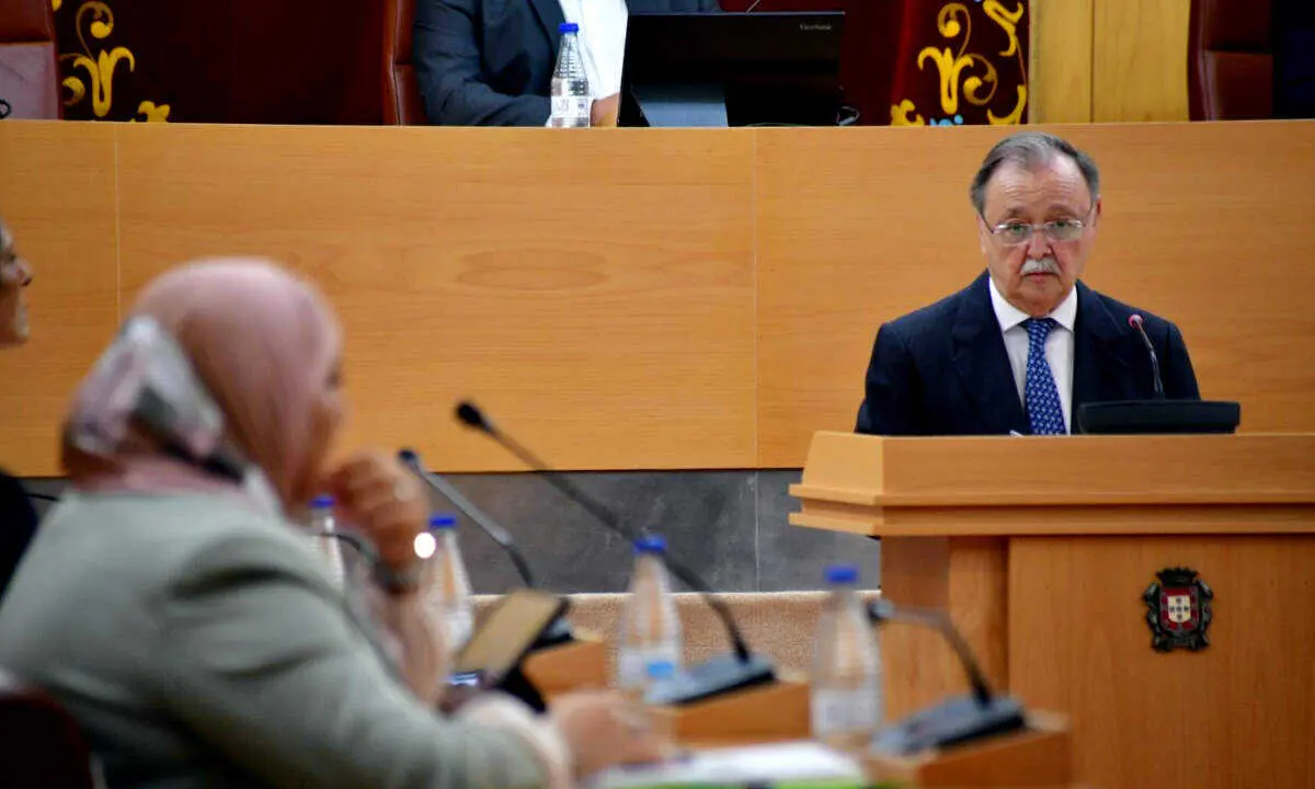  El presidente de la Ciudad durante su intervenci&oacute;n inicial en el Debate del Estado de la Ciudad 