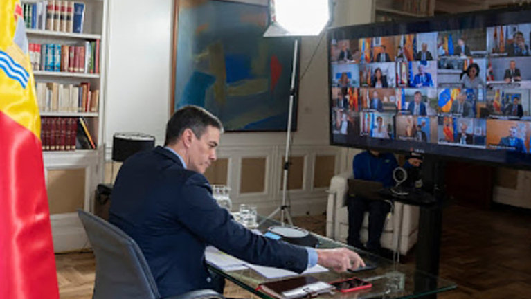 Videoconferencia Presidente Pedro Sánchez con presidentes autonómicos