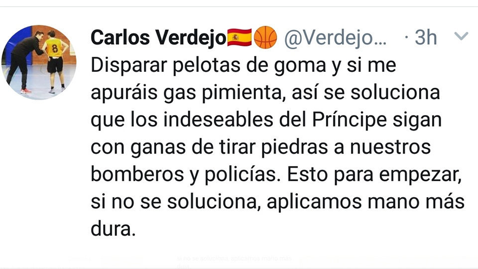 Tuit de Carlos Verdejo