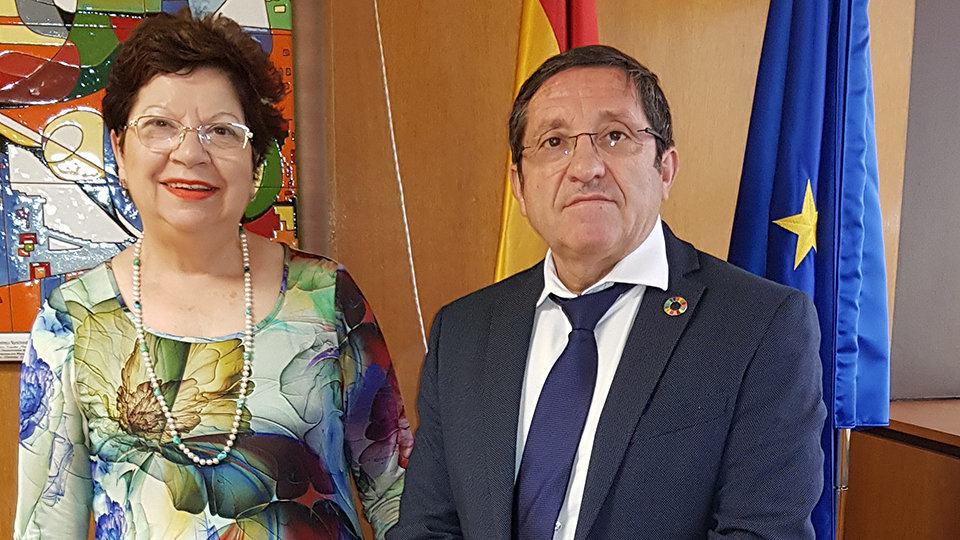La delegada del Gobierno en la sede del IMSERSO con Manuel Martínez Domene, director General del Instituto de Mayores y Servicios Sociales