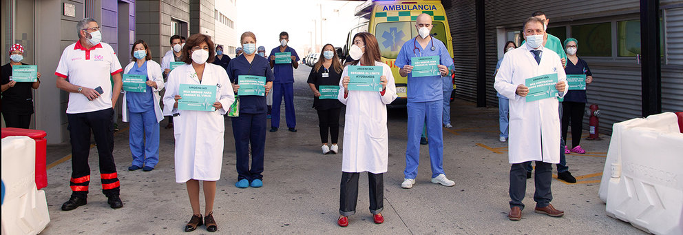Miembros del Sindicato Médico protestan por la situación de las Urgencias . Imagen de archivo