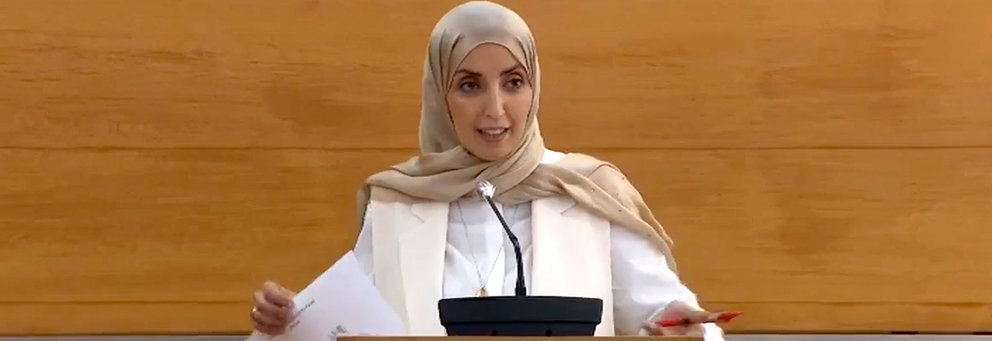 Fatima Hamed, durante el Debate sobre el Estado de la Ciudad