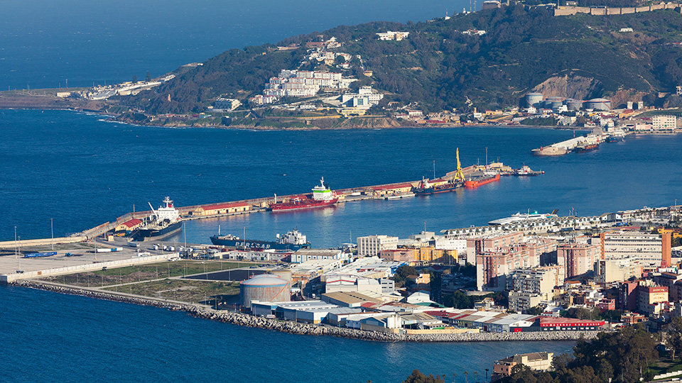 Vista del Puerto de Ceuta