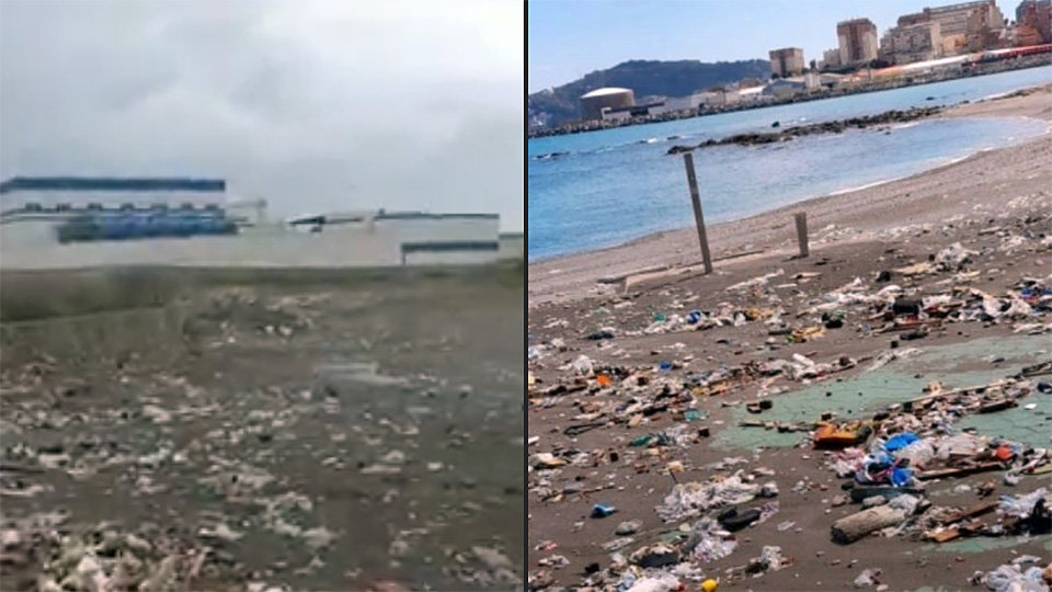 El temporal escupe la basura a las playas 