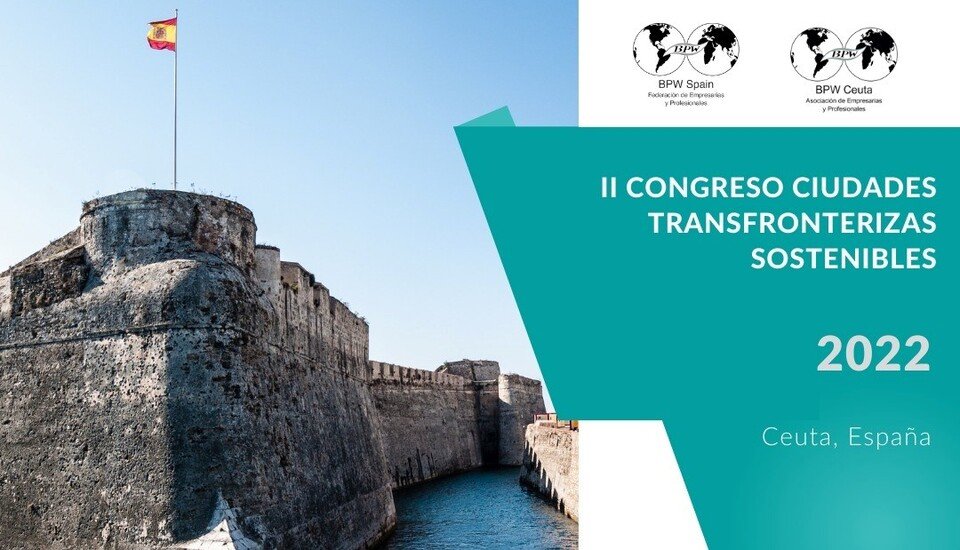 Cartel promocional del II Congreso de Ciudades Transfronterizas Sostenibles