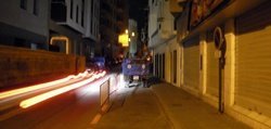 Calle sin luz en Ceuta.