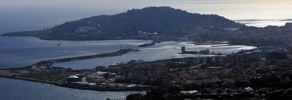 Panorámica de Ceuta desde el mirador de Isabel II