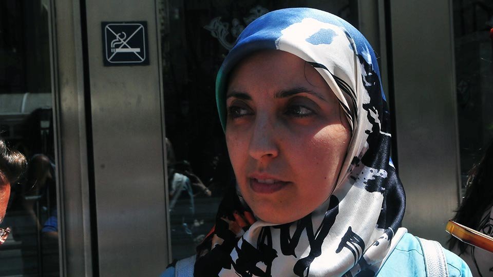 Fatima Hamed, este lunes 5 de junio ante el Ayuntamiento