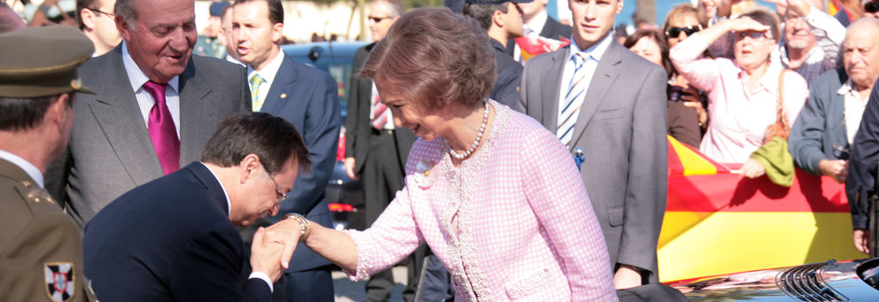 La Reina Sofía durante su visita a la Ciudad