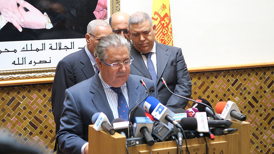 El ministro de Interior, Juan Ignacio Zoido, en Rabat