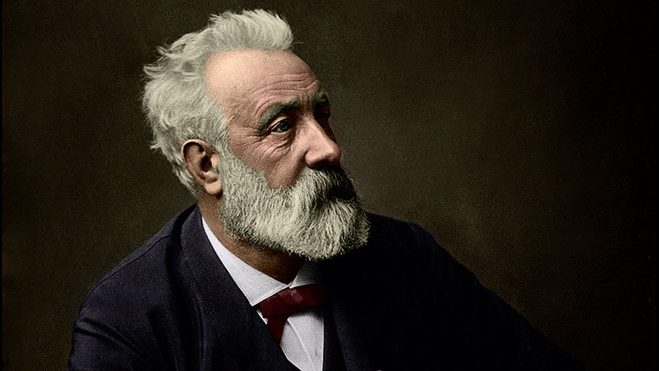 Julio Verne, retrato coloreado