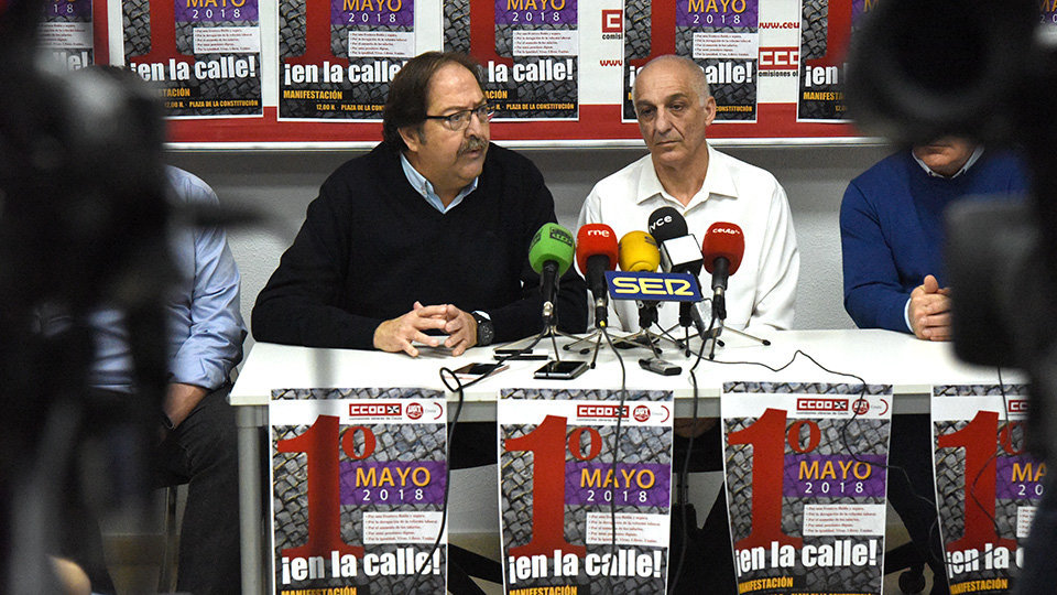 Juan Carlos Pérez, UGT y Juan Luis Aróstegui, COO
